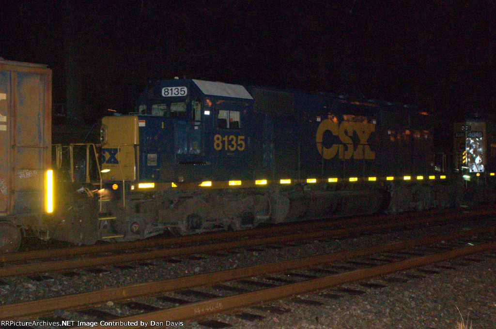 CSX SD40-2 8135 trails on Q417-11